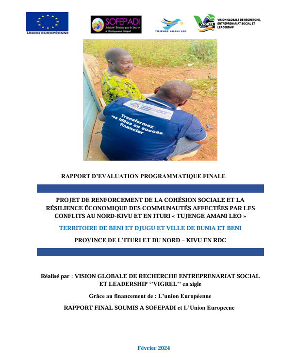 Evaluation programmatique finale du projet « TUJENGE AMANI LEO »
